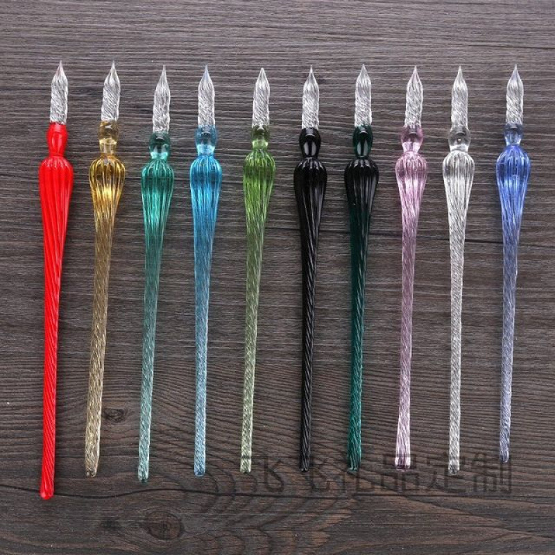 Цветная стеклянная ручка, погруженная в воду, кристаллическая, креативная, подарочная коробка, случайные цвета