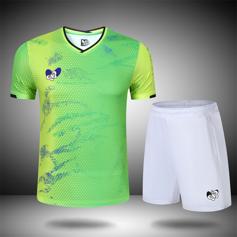 New Table Tennis Clothing Tops for Men and Women, Quick-Drying Sportswear, Kidsren's Student Table Tennis Training Clothing Group Purchase 21095