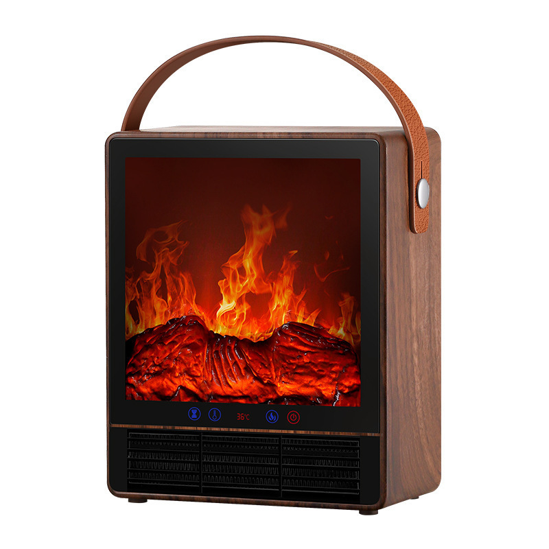 Camel Heater with Simulated Flame, Electric Heater for Home Use, Graphene Indoor Bathroom Fireplace, Wall-Mounted Device