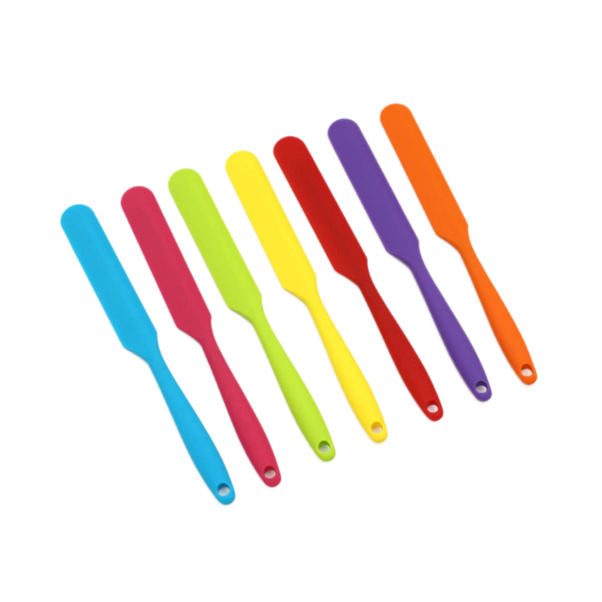 Cross-Border Spot Wholesale Silicone One-Piece Long Spatula Cake Butter Mixing Spatula Baking Tool Silicone Scraper
