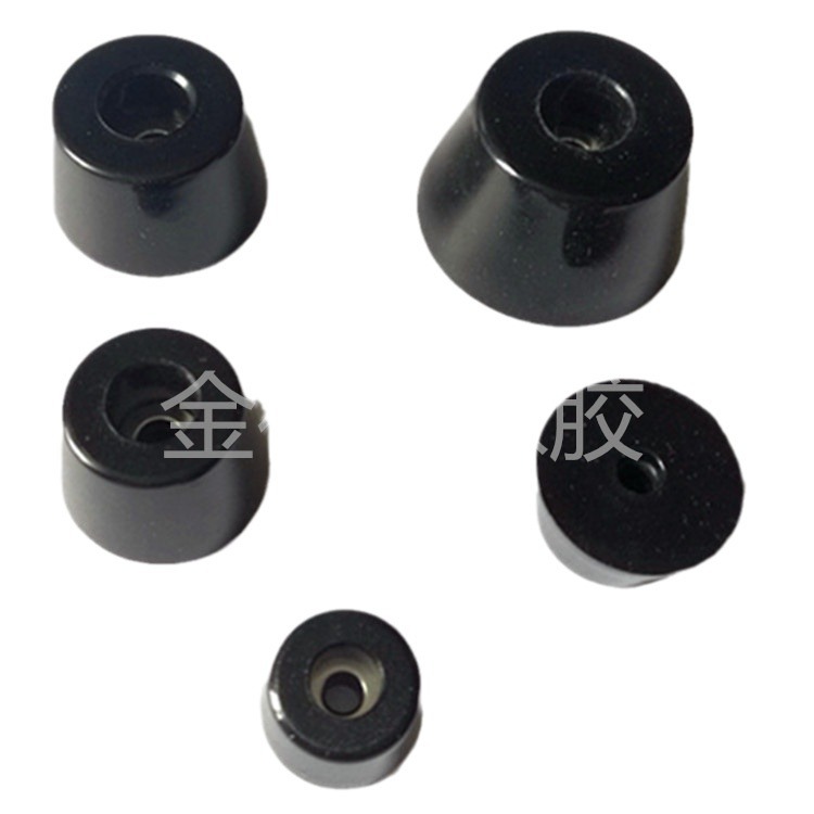 Rubber foot pad conical rubber foot round hole with stainless steel gasket shock absorption instrument audio machine foot foot