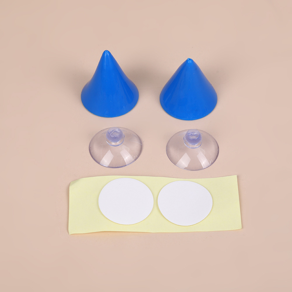 Personalized Creative Electric car helmet decoration small horn retro motorcycle round lamp decoration devil sucker horn Universal