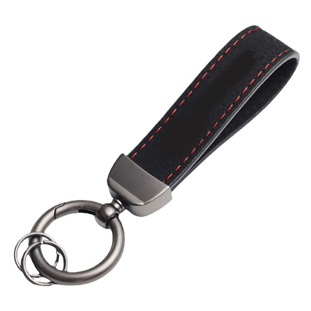 Suede Car Keychain Trendy Brand Key Cover Car Logo Men's High-End Pendant Anti-Static Cross-Border Supply Factory Goods