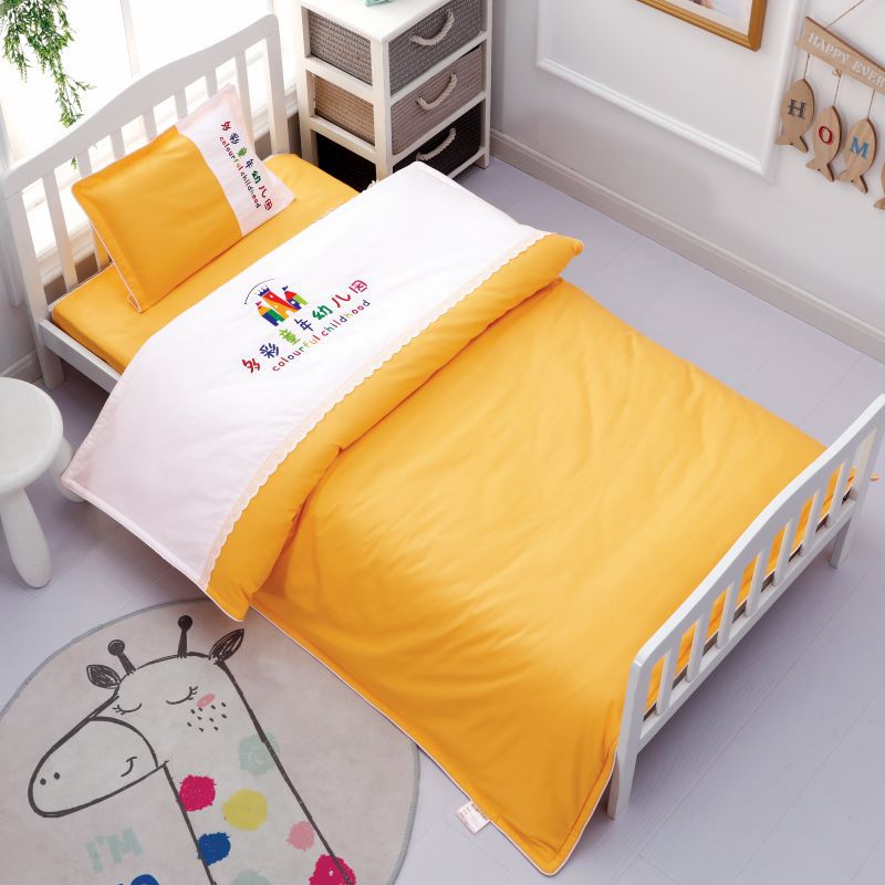 Customized Cotton Kidsren's Student Quilt Bedding Baby Bed Bed Sheets Quilt Cover Pure Cotton Kindergarten Quilt Mattress Three-Piece Set