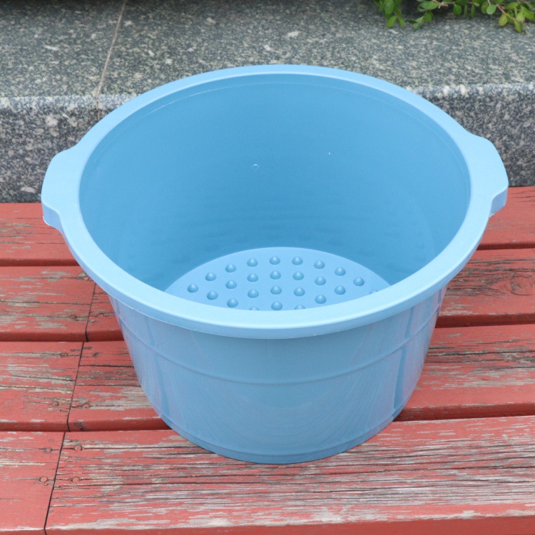 Thickened Plastic Raised Massage Foot Bath Bucket, Deepened Hand and Foot Bath Basin, Large Durable Foot Bath Basin