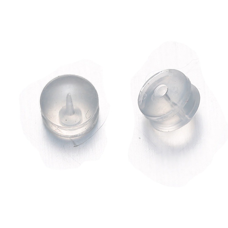 Ear jewelry accessories special simple transparent silicone ear plug DIY ear studs hamburger Ear Force factory direct sales