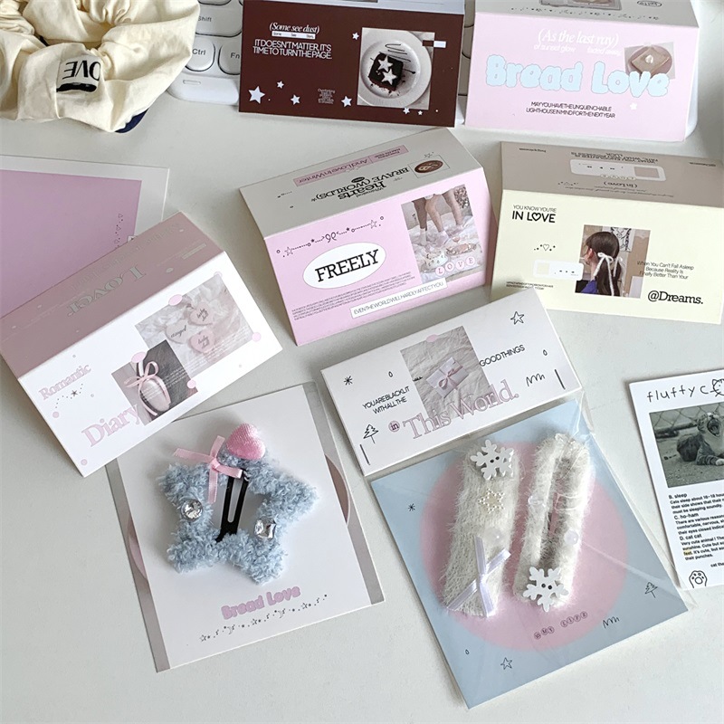 Original ins card head card back packaging bottom card Korean packaging out card protection jewelry baking gift packaging card