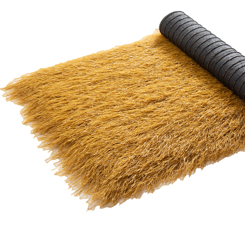 Simulation Thatched Roof Carpet Type False Straw House Gazebo Outdoor Waterproof Artificial Ceiling Decorative Artificial Wool Grass