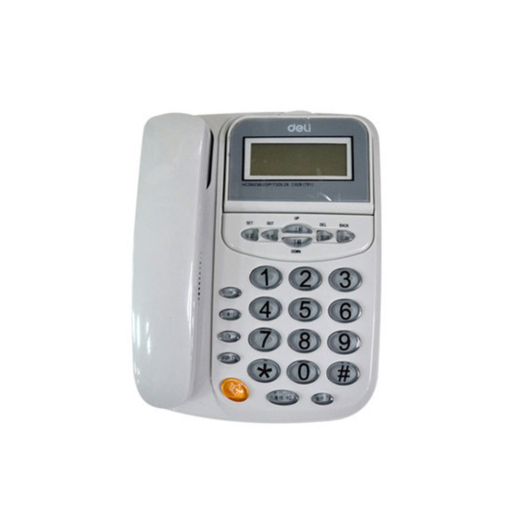 Deli 781 Home Landline Fixed Telephone Office Corded Telephone Battery-Free National Guarantee Caller Display