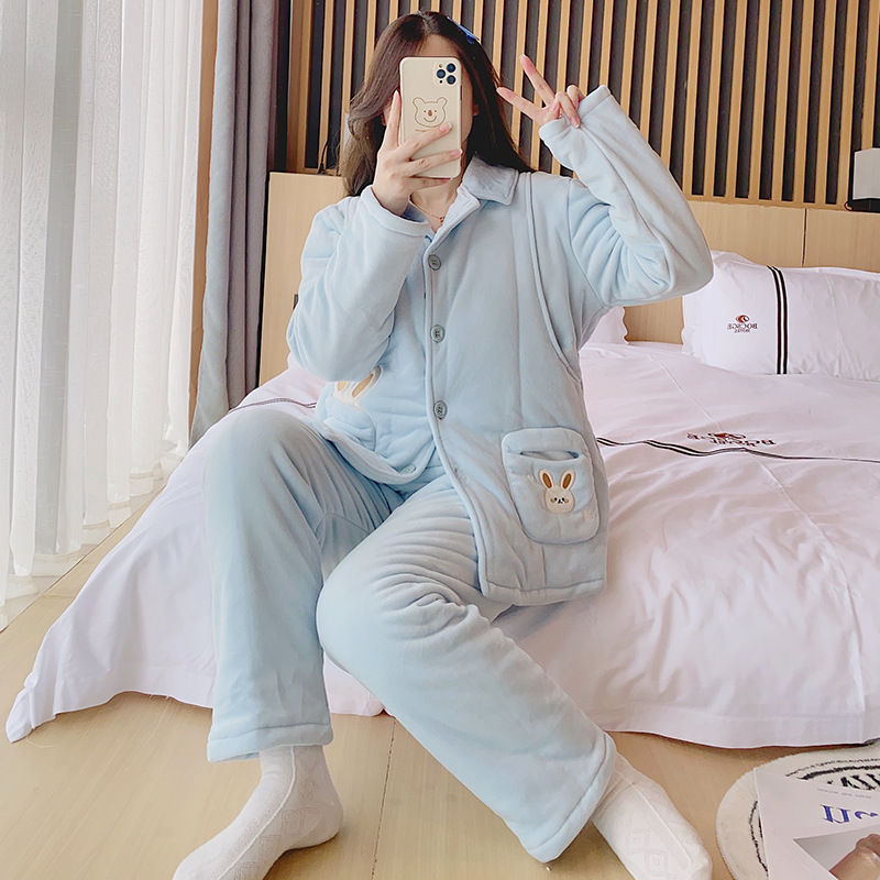 Новый бархатный утолщенный стеганый комплект для беременных, мягкий костюм для осени и зимы 2025