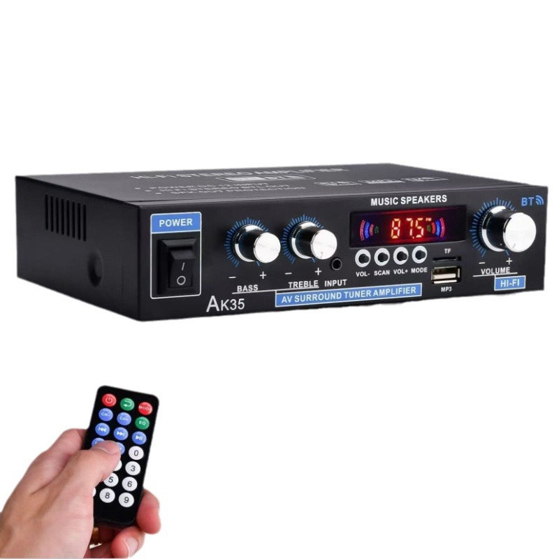 AK35 Digital Bluetooth Amplifier U Disk Card Reader Radio 2.0 Channel Car Household Small Power Amplifier