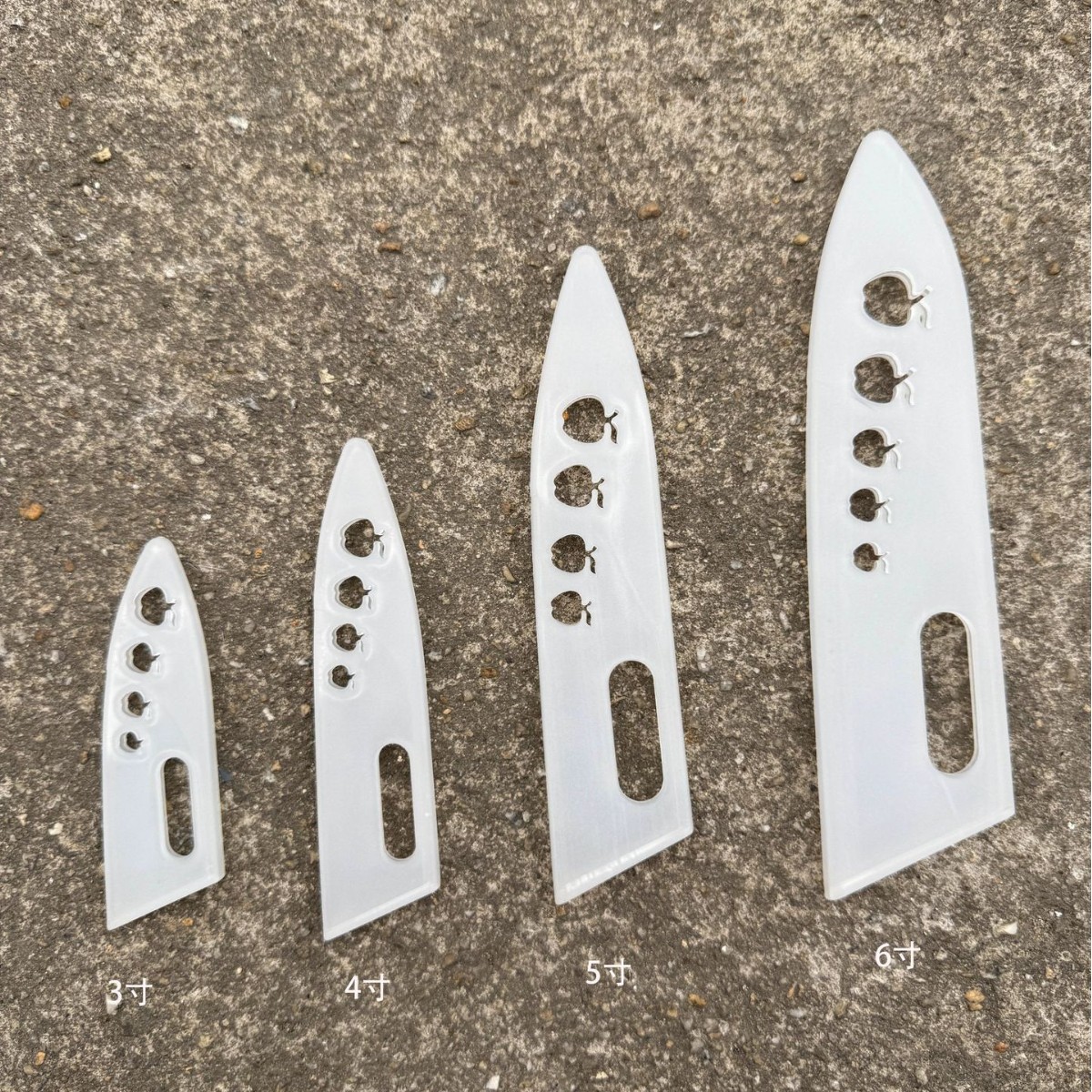 Factory direct supply 3456 inch PP plastic knife cover stainless steel knife protective cover portable knife sheath fruit knife protective cover