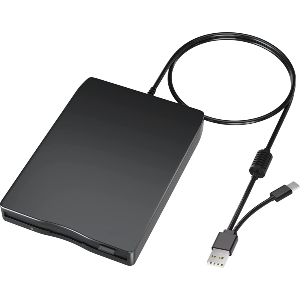 Portable Mobile Floppy Drive USB Dual Interface Floppy Drive Notebook Desktop External Floppy Drive Compatible with Macos