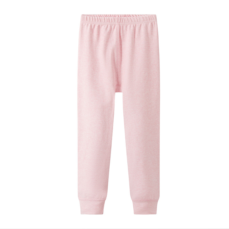 Boneless Children's velvet colored cotton long Johns boys and girls pajama pants cotton warm trousers cotton wool pants Class A