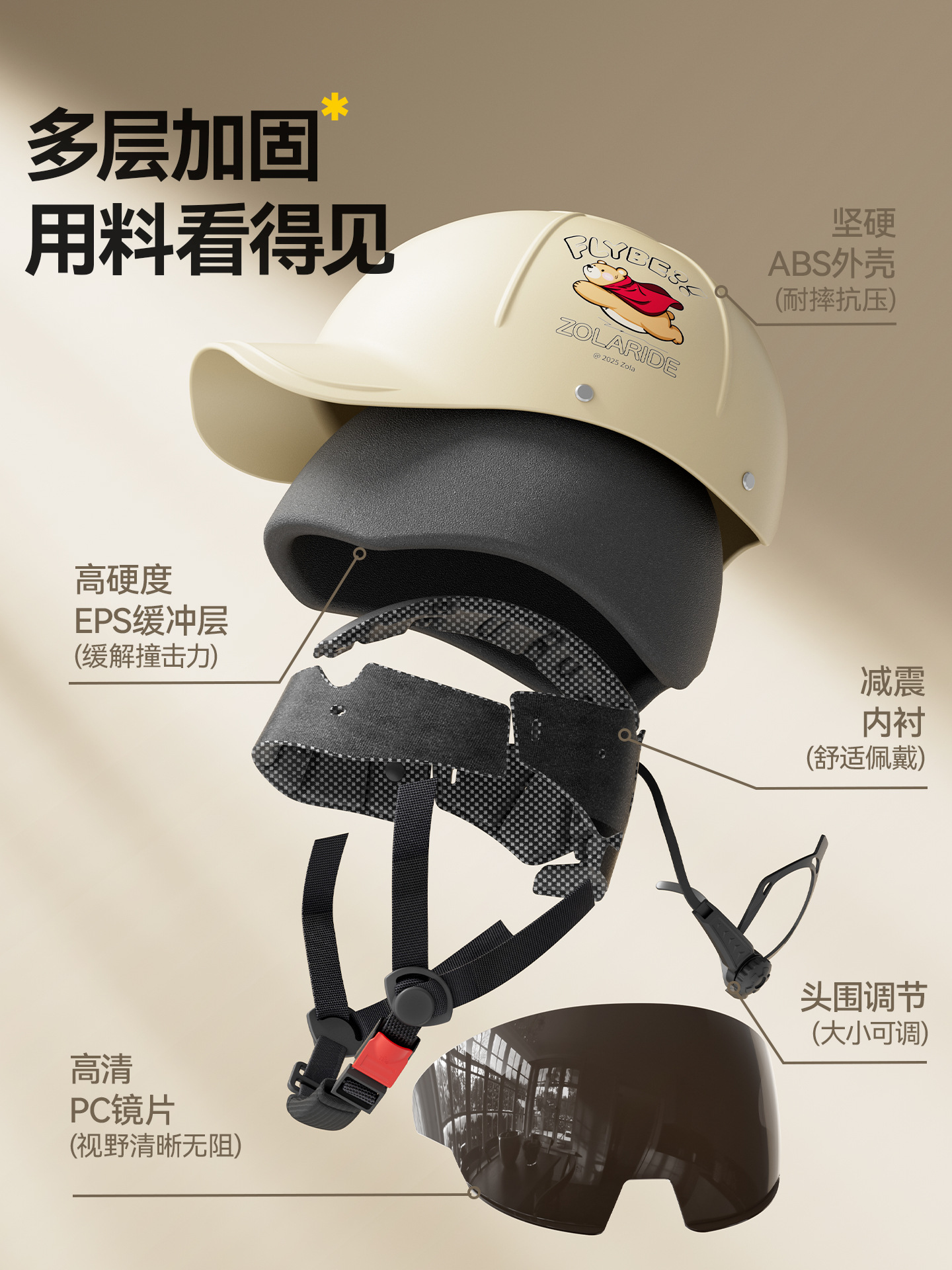 3C Certified Electric Motorcycle Helmet for Men and Women, Peaked Cap, Half Helmet, Universal Sun Protection, Breathable, Lightweight and Safe for All Seasons