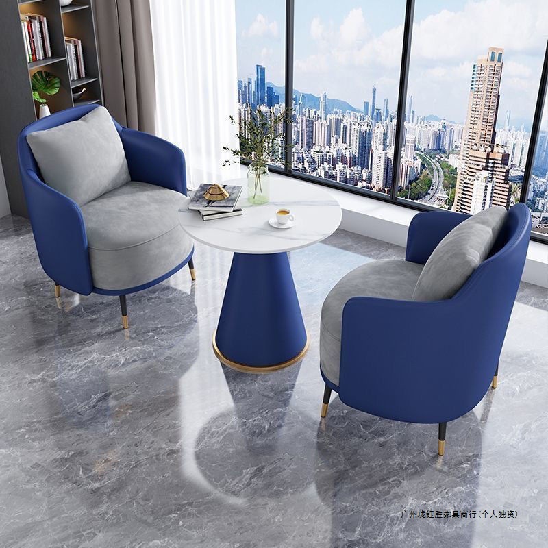 Business Reception Sofa Coffee Table Combination Hotel Lobby Light Luxury Leisure Light Luxury Hotel Rest Area Negotiation Table and Chairs