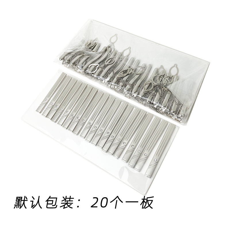 Tape Clip Yiwu in stock Men's Simple Metal Collar Clip Factory Direct Classic silver Frosted 6cm Tape Clip