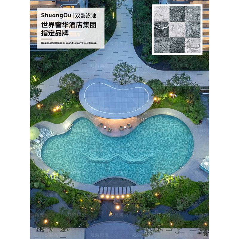 Double Seagull Ceramic Jungle Series Villa B&B Water Fish Pond Landscape Pool Swimming Pool Tiles Anti-Slip Swimming Pool Mosaic