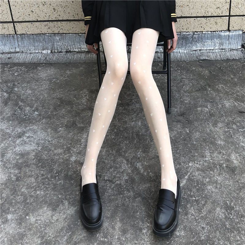 Japanese thin pantyhose black silk pattern lovely jacquard stockings polka dot pantyhose JK Lolita one-piece delivery