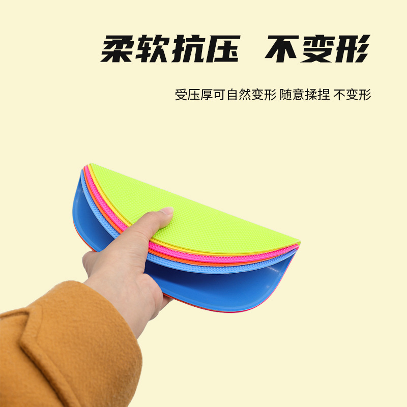 Factory Digital Landmark Mat Flat Soft Sign Disc Circular Sign Plate Marker Obstacle Football Training Equipment