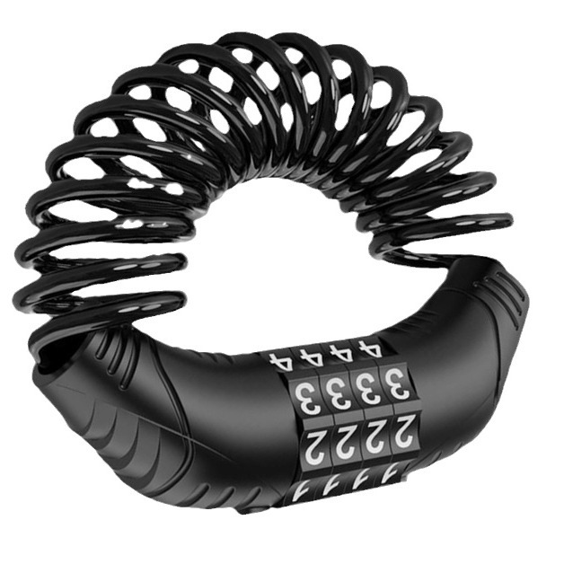 Bicycle Password Lock, Helmet Lock, Anti-Theft Password Lock, Electric Vehicle and Motorcycle Telescopic Wire Lock, Steel Cable Lock