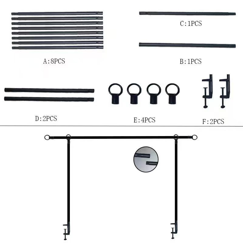 Cross-Border Hot Selling New Product Desktop Arch Bracket Birthday Party Decoration Background Adjustable Iron Arch Pole Rack