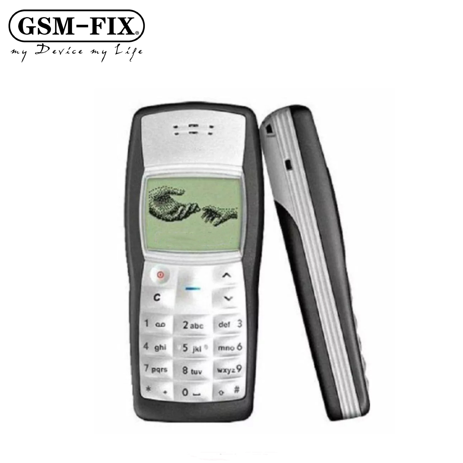 Старый добрый мобильный телефон для пожилых Foreign Trade 1100 с прямыми кнопками, желтым экраном, надежный, сентиментальный телефон-резерв