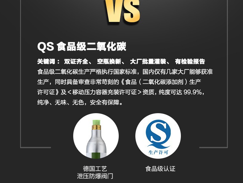 Soda Water Cylinder Carbon Dioxide Gas Tank Co2 Bubble Machine Pressure Tank Inflator Food Grade Milk Tea Shop Commercial