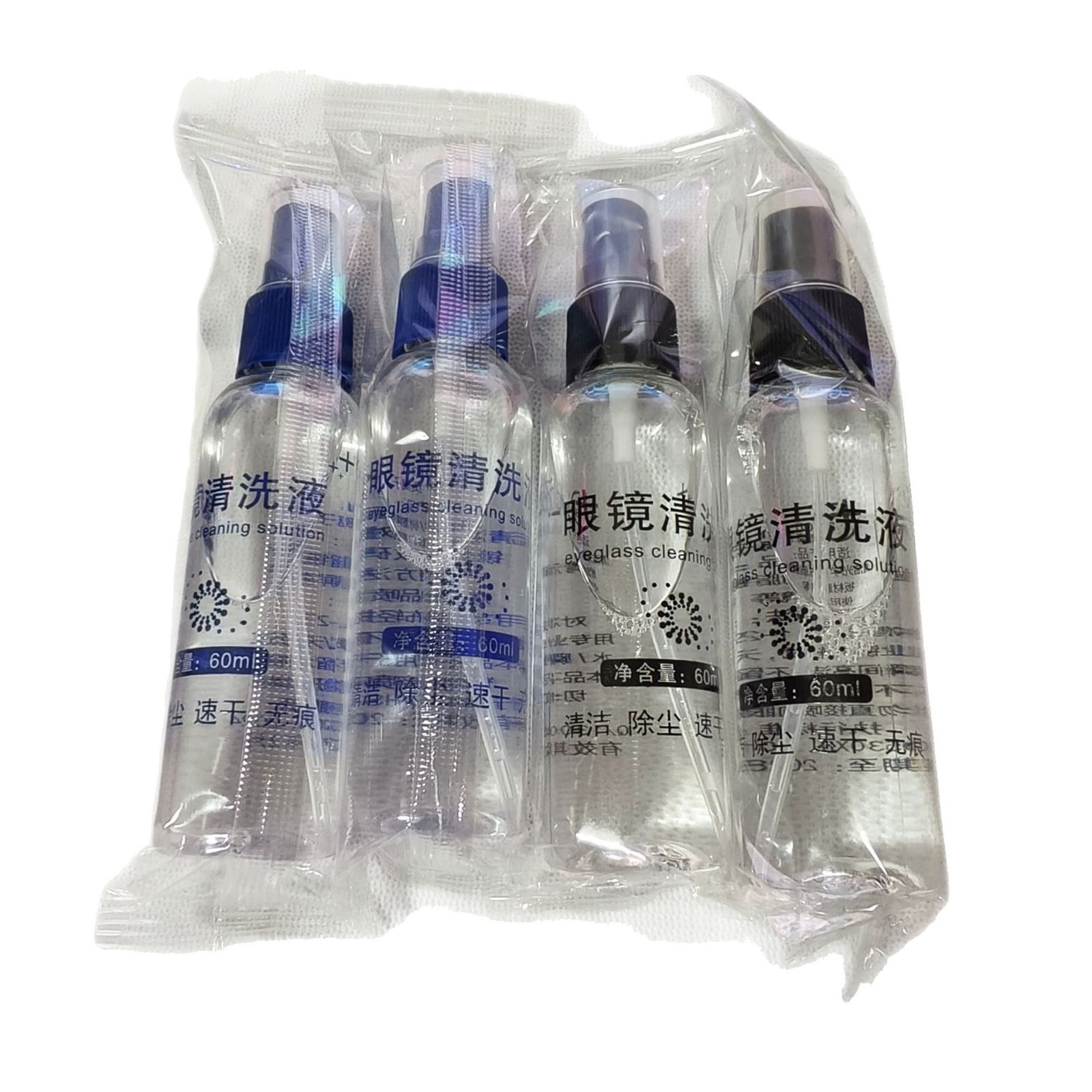 60ML glasses lens cleaning solution spray cleaner transparent care solution free logo printing screen cleaning