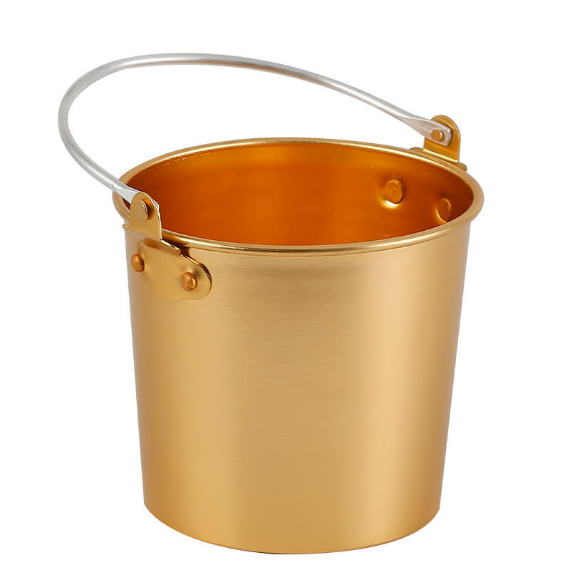 Factory Direct Sales Cross-Border Aluminum Electroplated Ice Bucket Temu Xiyin Asian Hot-Selling Food Grade Aluminum Ice Bucket Snack Bucket