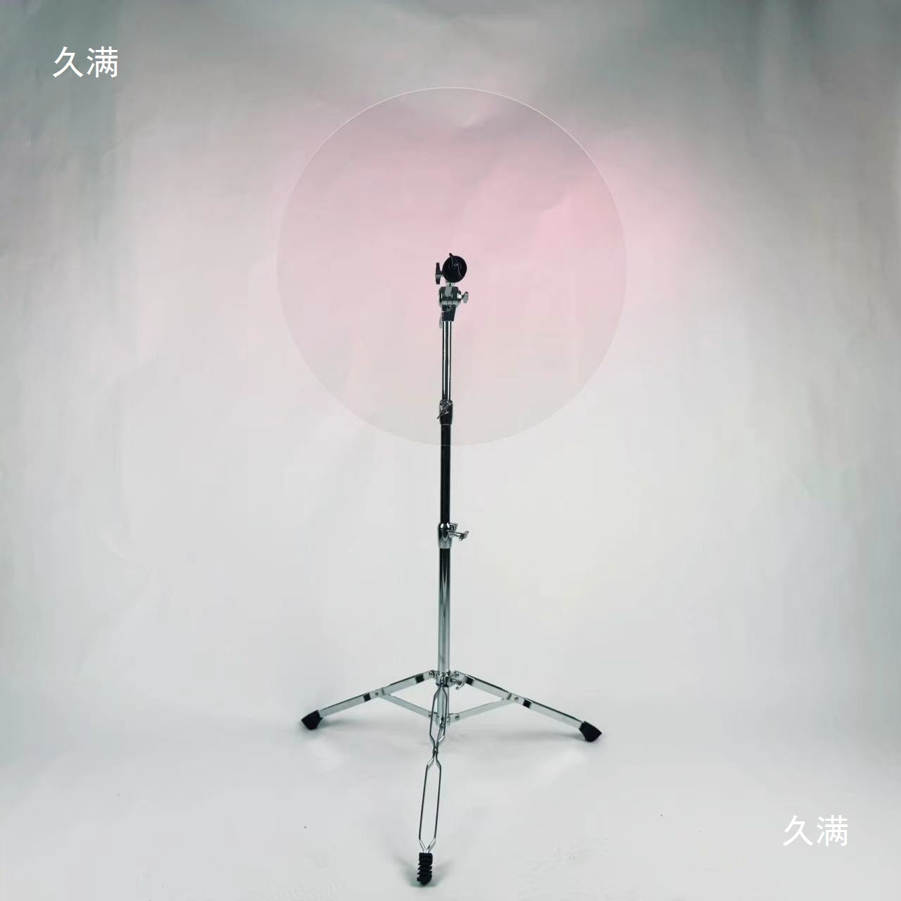 24inch Round Acrylic Drum Shield Drum Screen Soundproofing Panel to Prevent Cymbal Crossover Drum Room