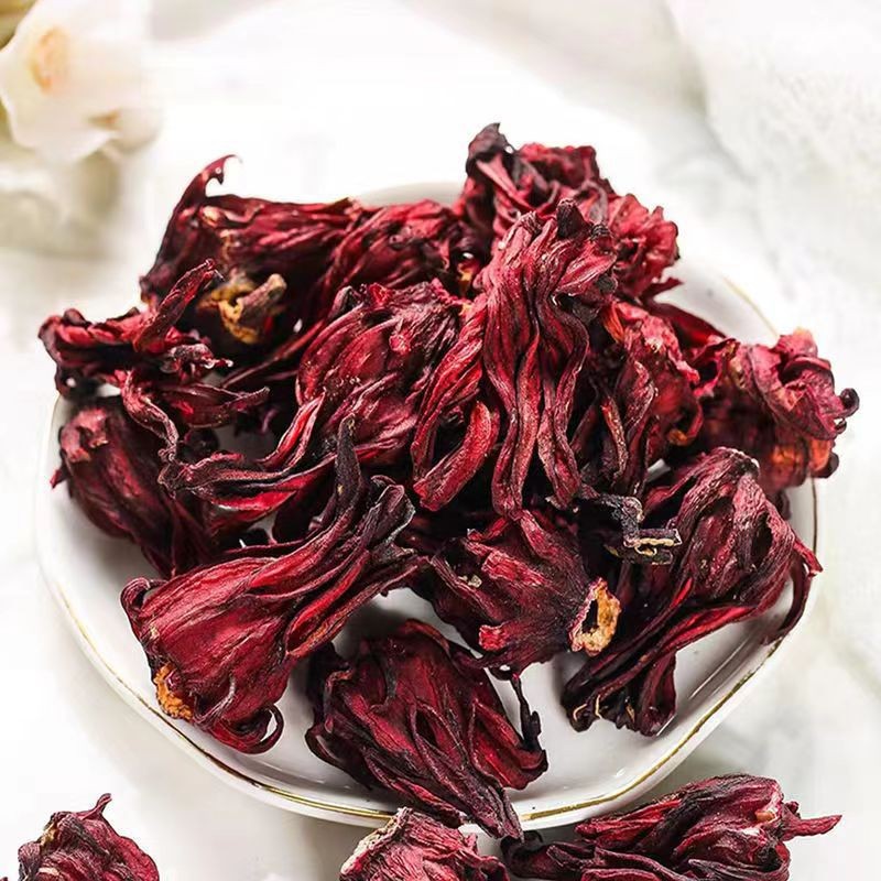 Roselle Dried Flowers in Bulk Washed New Goods Whole Roselle Flower Sour Plum Soup Raw Materials Wholesale Roselle Tea