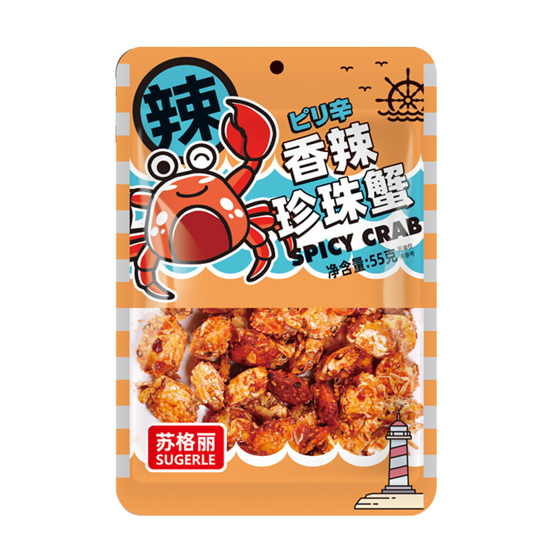Suguri Spicy Crab Spicy Pearl Crab Small Sea Shrimp Fish Skin Seafood Ready-To-Eat Aquatic Snacks