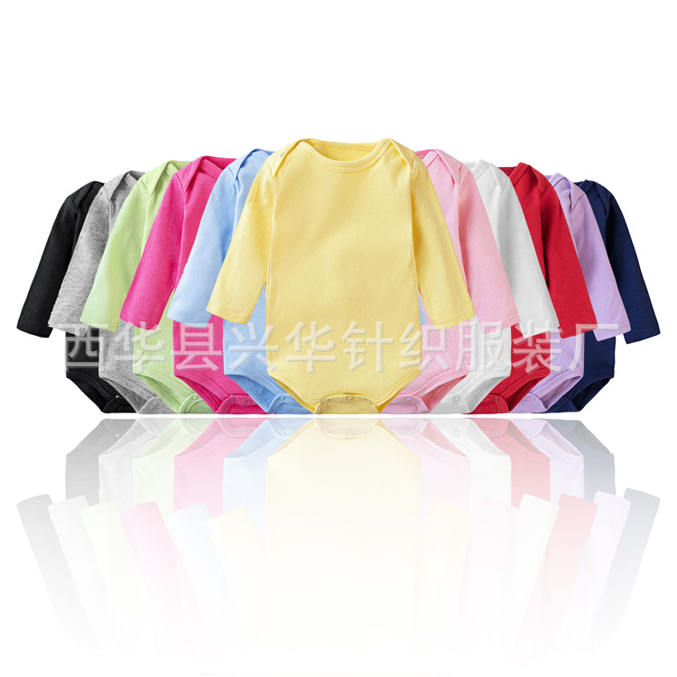 Комбинезон для новорожденных, из чистого хлопка, весенне-осенний, с длинным рукавом