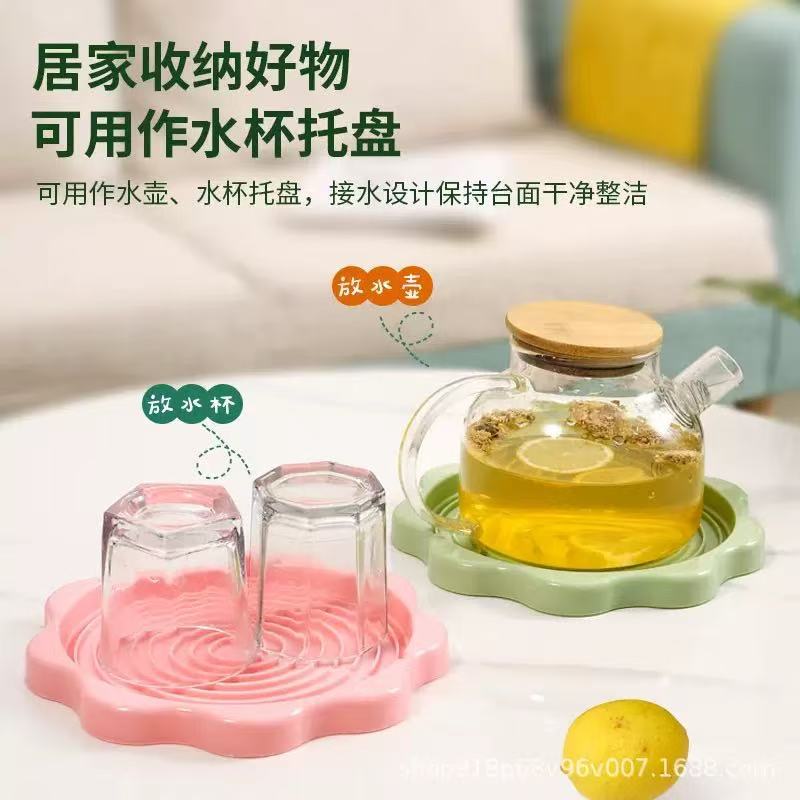 Table Coaster Water Filter Tray Household Kettle Thermos Anti-Scalding and Heat-Proof Plastic Insulation Pad