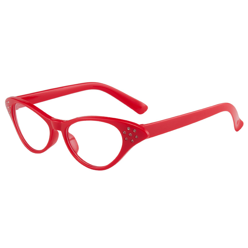 Big Sale 2025 Wholesale Adult and Kidsren's Glasses Korean Style Men's and Women's Retro Glasses Cat Eye Decorative Flat Mirror Plum Blossom