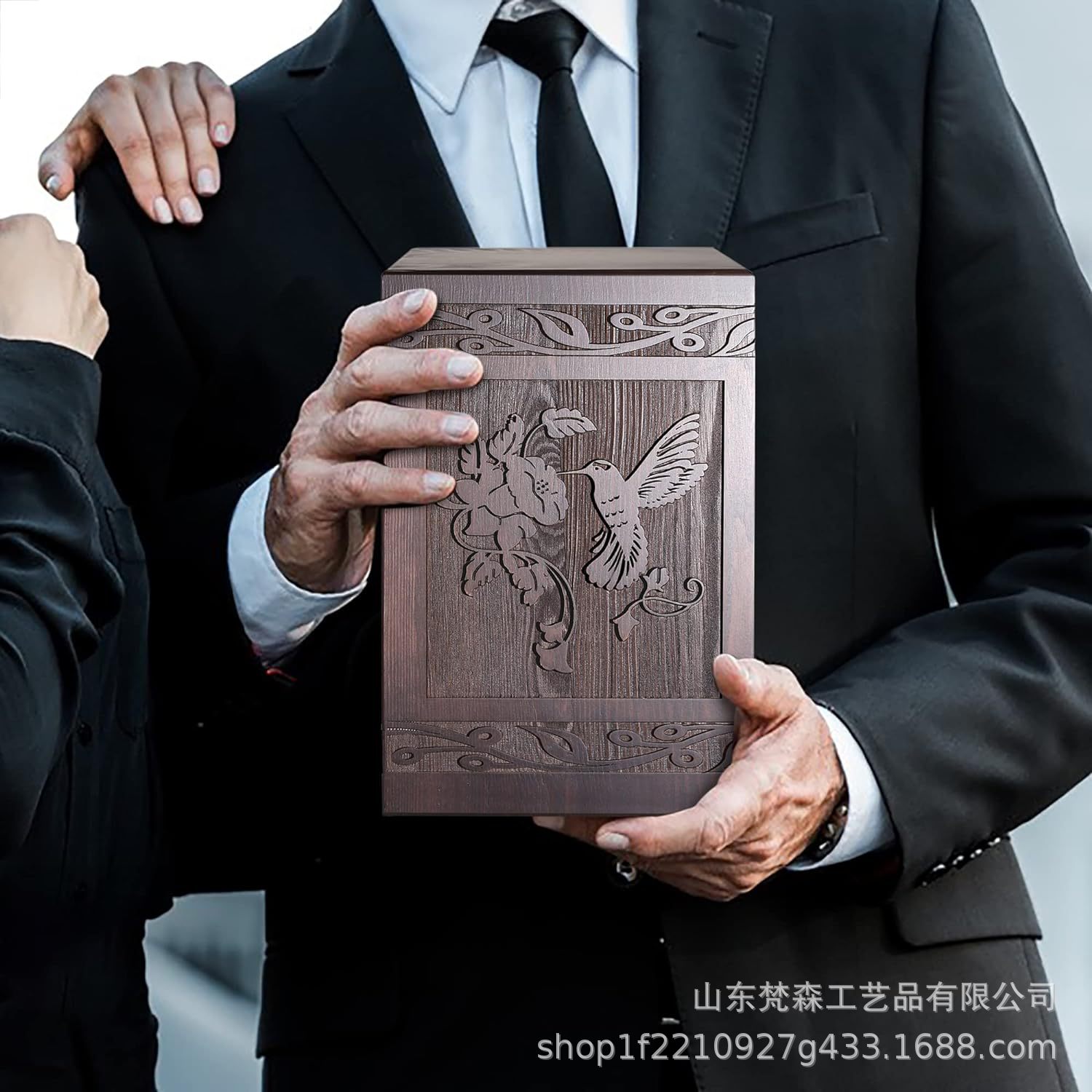 Pet Funeral Box Pet Ashes Storage Box Solid Wood Curns Pet Funeral Supplies Desktop Commemorative Box