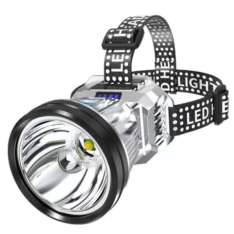 Cross-Border Strong Light Headlamp, Long-Range, Rechargeable, Waterproof, Ultra-Bright Head-Mounted Night Fishing Lamp, Miner's Lamp, Ultra-Long Battery Life Headlamp