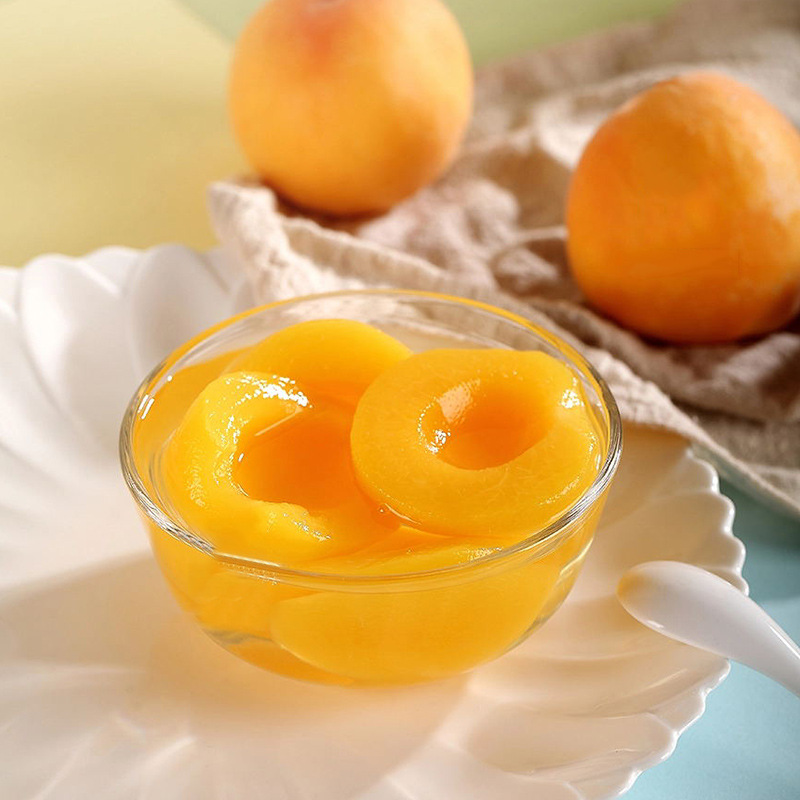 Canned yellow peach 510g 4 bottles of canned fruit sugar water canned net red snacks whole box factory wholesale generation