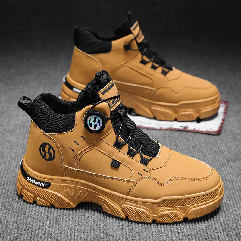 High-top Martin Boots Men's Shoes Autumn New Arrival Tooling Shoes Men's Trendy All-match Platform sneaker Casual Ankle Boots