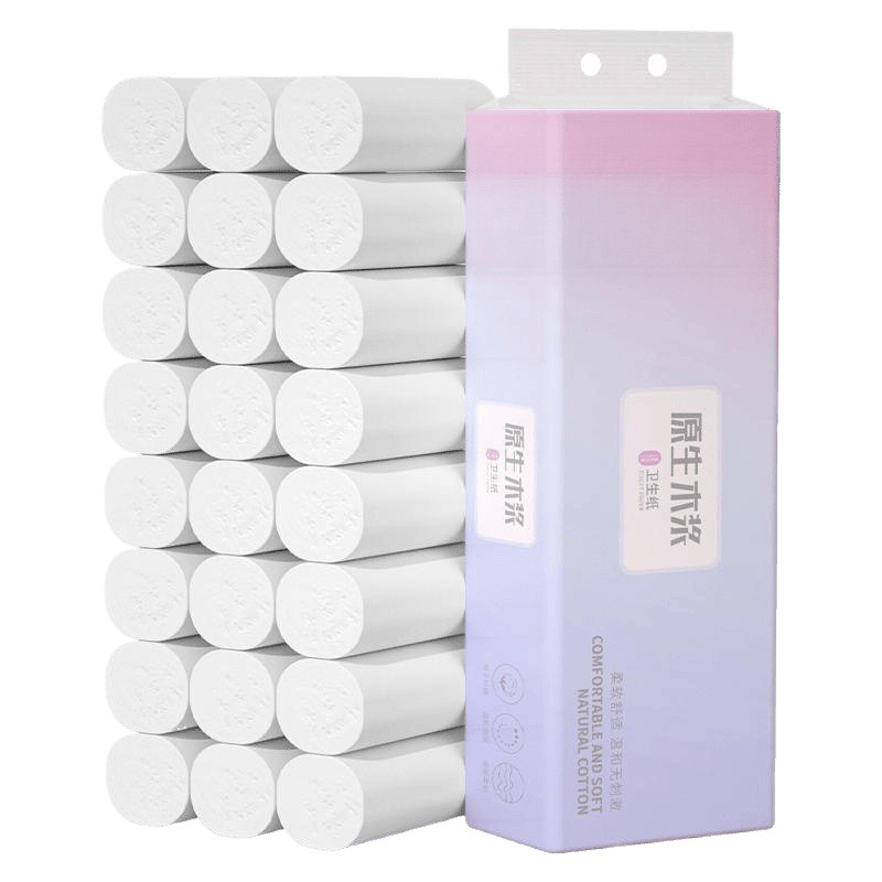 Toilet Paper Made from Virgin Wood Pulp for Home Use, Coreless Toilet Paper Rolls, Wholesale Box Quantity == Rolls