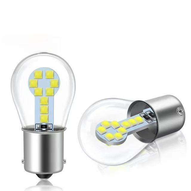 Led Car Light 1156 Ba15S 1157 Led Turn Signal Brake Light High Temperature Resistant Glass Outer Cover 12V