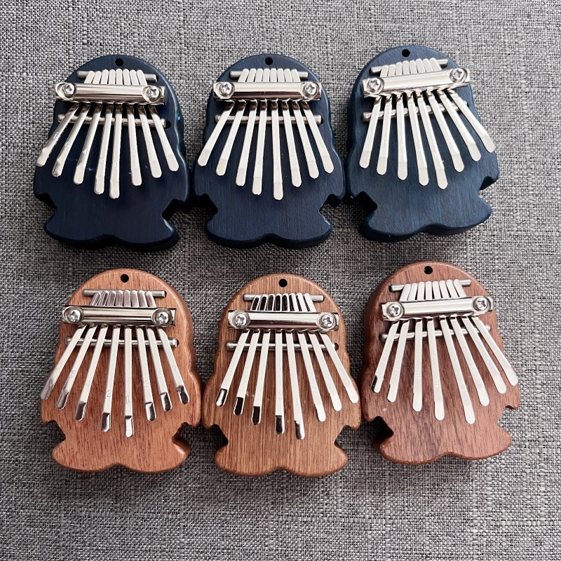 Musical Instrument Cross-Border 8-Tone Mini Thumb Piano Kalimba Solid Wood Crystal Transparent Five-Finger Piano Portable Craft Finger Piano