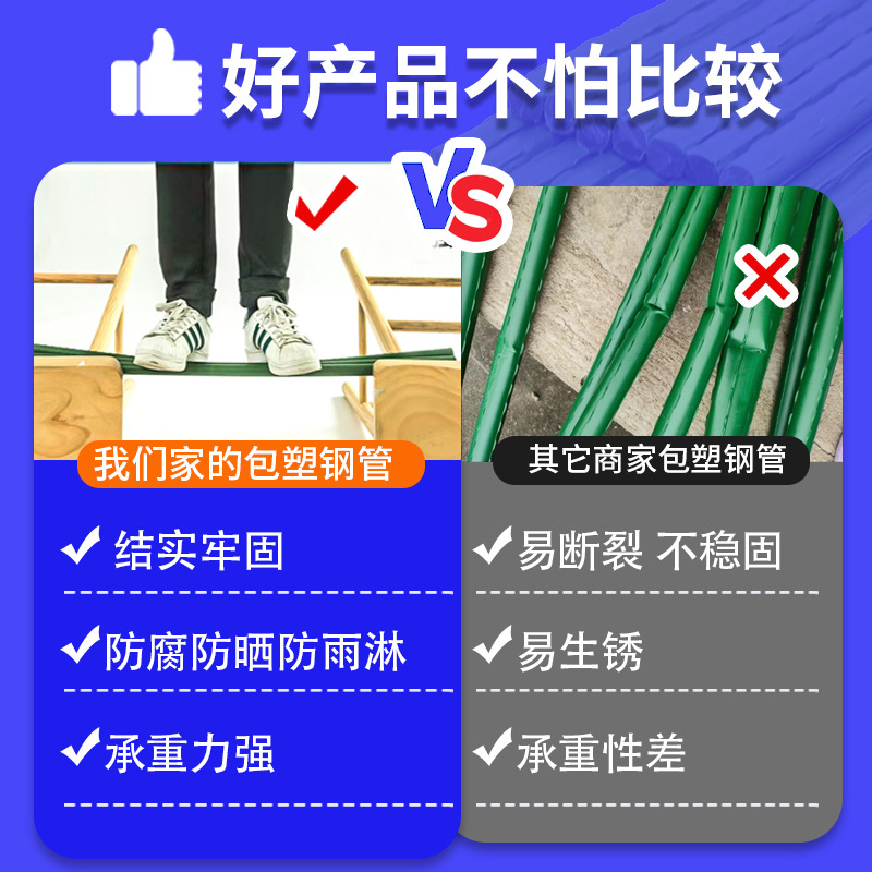 Manufacturer's Ready-Made Plastic-Coated Steel Pipes, Gardening Greenhouse Brackets, Grape Cucumber Plant Climbing Racks, Special Support Rods Wholesale