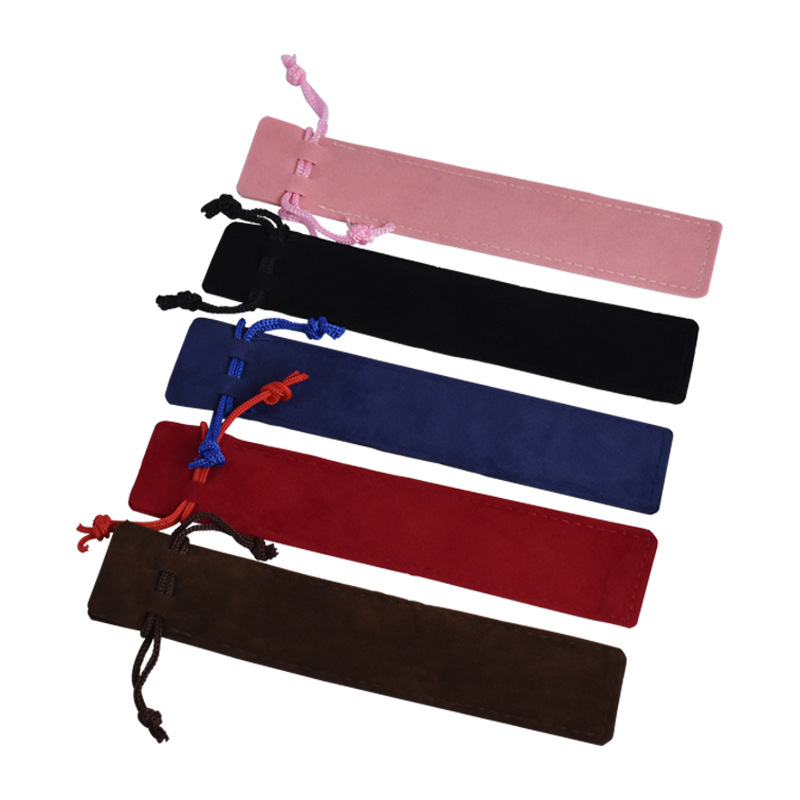 In stock double-sided thick flannel Crystal Pen pencil case lipstick bag pencil case Microsoft pencil case drawstring bag gift bag