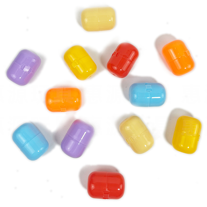 New Capsule Gashapon Connected 32*47mm Plastic Ball Children's Gashapon Game Console Toy Blind Box Egg Shell Wholesale