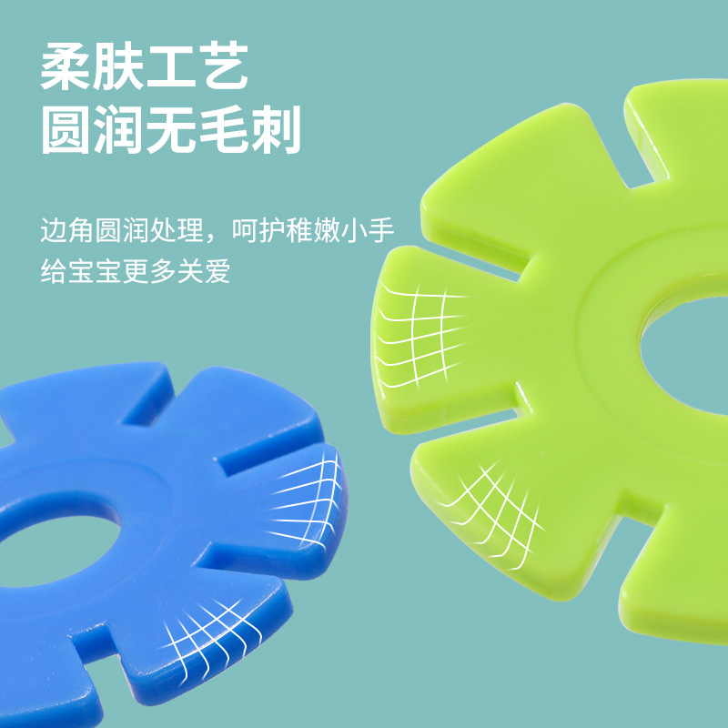 Children's Snowflake Toy Baby Plastic Spliced Large Building Blocks Assembled Jigsaw Puzzle Boys Kindergarten Educational Toys