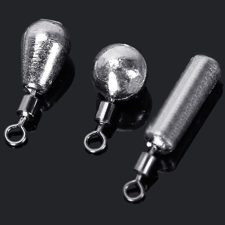 Свободная свинцовая подвеска в форме капли для рыбалки