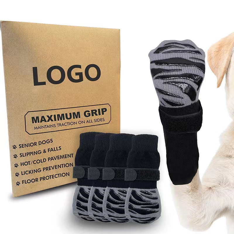 Amazon Medium and Large Dog Anti-slip Socks Pet Socks Dog Socks Outgoing Strap Breathable Footwear Waterproof Dog Shoes