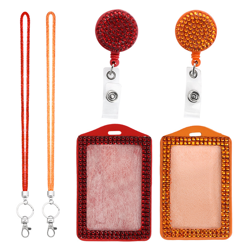 Лямка для значка с кристаллами Amazon, сетчатая лямка для рыбалки, управляемая сетью, выдвижной значок с легким зажимом, держатель удостоверений, брелок
